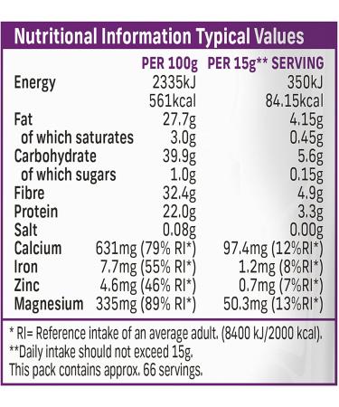 Terrafertil Nature's Heart Chia Seeds 1 kg - Premium Quality Superfood - Buy Online on GoSupps.com