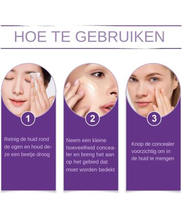 Dgayaeic Cream concealer full coverage waterproof concealer moisturizing CC cream 4in1 cover spots dark circles redness and imperfections longlasting 75 ml moisturizing and nourishing for all Shallow color refer to the description - Buy Online on GoSupps.com