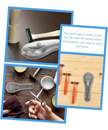 Minkissy 4-Piece Razor Storage Box | Plastic Anti-Rust Protection for Hairdressers & Electricians | Portable Travel Case - Buy Online on GoSupps.com