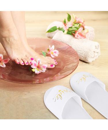 5 Pairs Portable Bride Slippers | Open Toe Spa & Party Slippers for Guests | Disposable Hotel Slippers | Size 44 EU - Wedding Accessories - Buy Online on GoSupps.com