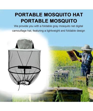 MUNSKT Grey Mosquito Head Net Sun Hat with Face Netting - Wide Brim Protection for Outdoor Activities - Buy Online on GoSupps.com