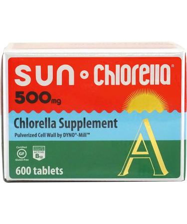 Sun Chlorella A 500 mg - 600 Tablets | Premium Natural Supplements - Buy Online on GoSupps.com