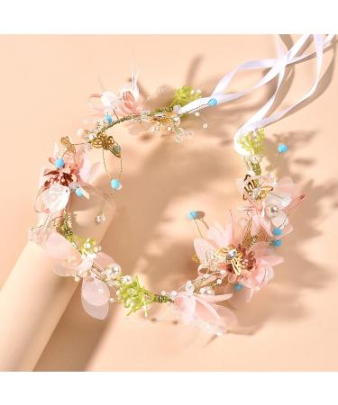 Elsjoy 3 Pack Flower Crowns - Adjustable Bridal Floral Headbands for Wedding, Party, Festival - Wedding Hair Accessories - Buy Online on GoSupps.com