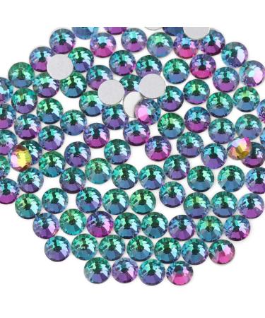 Beadsland 1440 pieces flat back rhinestones nail crystals rhinestones for nails green volcano SS20 (4.6-4.8mm) green volcano SS20/1440pcs