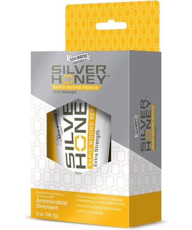 Absorbine Silver Honey Rapid Wound Repair Ointment 2oz Tube - Veterinarian Tested Horse & Animal Care - Buy Online on GoSupps.com