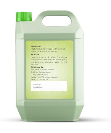 Neemveda Virgin Neem Oil Cold Pressed Pure Natural Unrefined Vegan - for Hair Skin Nail Scalp Body Multi-Use Oil for Garden - Plants - Home & More 1 litre - Buy Online on GoSupps.com
