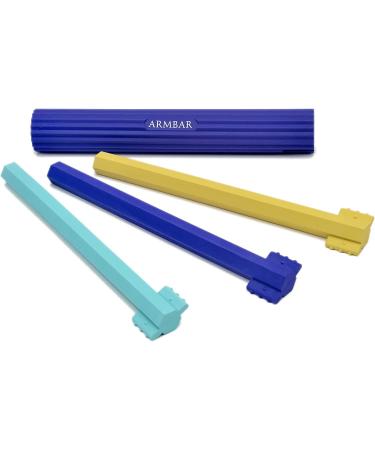 SIMIEN Flexible Rubber Twist Bar - 3 Resistance Levels - Pain Relief for Elbow, Wrist, Forearm - Works with Braces - Includes 2 BONUS eBooks - Buy Online on GoSupps.com