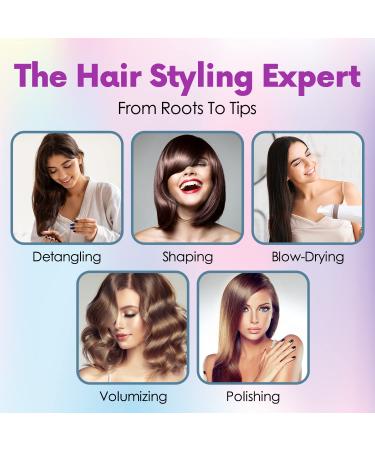 Alpree Classic Styling Hair Brush 9 Row for Natural Thick Curly Hair | Nylon Bristle Detangler for Ringlets & Defined Curls - Purple - Buy Online on GoSupps.com
