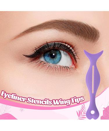 MCAORI Silicone Eyeliner Makeup Stencils Wing Tips Reusable Washable Aid Eyebrow Pencil Quick Stencil for Shape Eyebrows - Buy Online on GoSupps.com