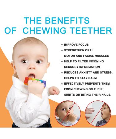 Rainbow Sensory Chewing Chain Set (4 Pieces) - Oral Motor Skills Autism & ADHD Solutions Bite Ring & Chewing Trailer - Buy Online on GoSupps.com