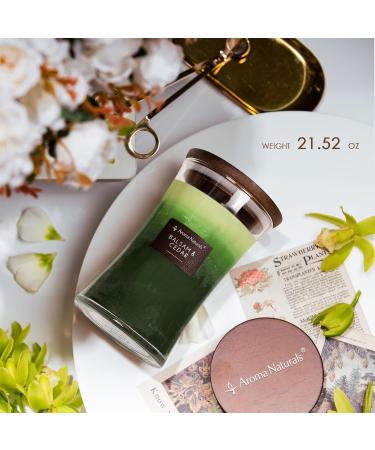 Aroma Naturals 3-Layer Scented Candle 21.52 oz - Balsam & Cedar | 100-Hour Burn Time | Soy Wax | Aromatherapy Candle with Wooden Lid - Buy Online on GoSupps.com