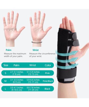 Lefeke Trigger Finger Splint - Multi Finger Brace for Hand Support | Finger Straightening Immobilizer for Arthritis & Broken Fingers - Size M Black - Buy Online on GoSupps.com