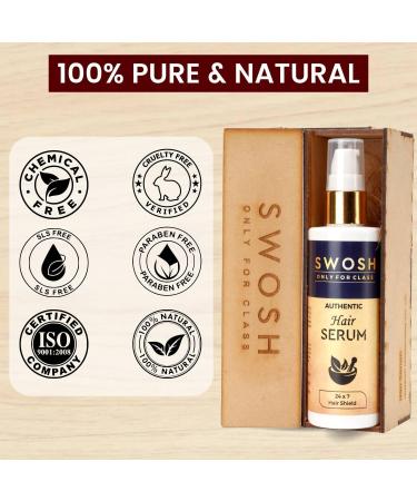 Buy SWOSH Ayurvedic Herbal Hair Serum for Men & Women - Anti Frizz Tangle Control SLES & Paraben Free - 100 ml - Buy Online on GoSupps.com