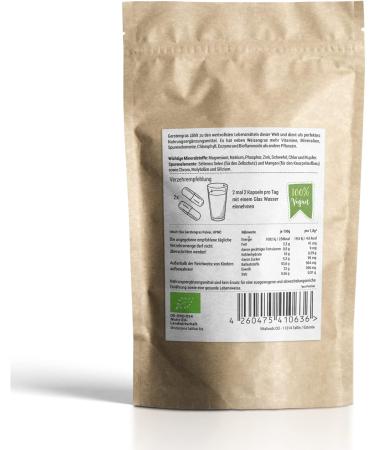BioFeel Organic Barley Grass Capsules 180pcs - Pure Vegan Supplement from New Zealand - No Additives - 450mg - Buy Online on GoSupps.com