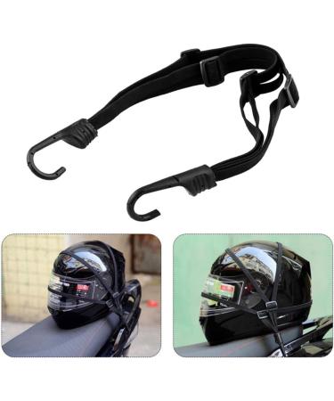 Luggage Hook Elastic Rope Elastic Rope Fixing Strap 2 Hooks Bungee Cord for Motorcycle Helmet Luggage Holding Rubber Black - Buy Online on GoSupps.com