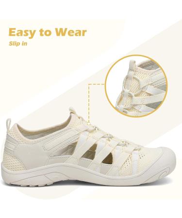 SAGUARO Women's Trekking & Hiking Sandals - Comfortable Breathable Outdoor Sport Sandals EU Size 41 Beige - Shop Internationally! - Buy Online on GoSupps.com