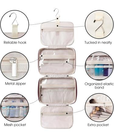 Narwey Hanging Travel Toiletry Bag for Women - Wine Red (Large) | Organizer for Cosmetics, Makeup, and Travel Size Accessories - Buy Online on GoSupps.com
