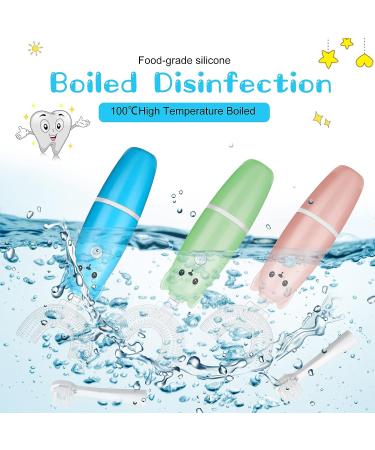 Kids Electric U-Shaped Toothbrush Set | Toddler Ultrasonic Toothbrush with 3 Brush Heads | Cartoon Design | Oral Cleaning for Children - Buy Online on GoSupps.com