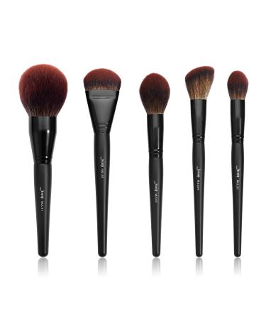 Jessup Large Face Makeup Brushes 5pcs Premium Synthetic Foundation Powder Contour Blusher Highlighter Brush Phantom Black T273 D-5 Pieces - Buy Online on GoSupps.com