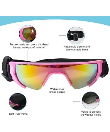 URBEST Dog Goggles Eye Protection - New Version Sunglasses for Medium Dogs - Pink, Waterproof, Windproof, UV Protection - Buy Online on GoSupps.com