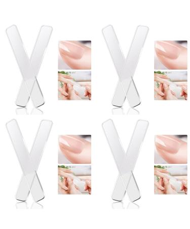 GROCKSTR 4X Glass Nail Shiner - Nano Glass Nail Files Crystal Nail Buffer Shine Polisher for Natural Fingernails Toenails