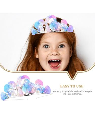 Beaupretty Mermaid Crown Headband Seashell Pearl Tiara Mermaid Tail Headband Mermaid Headpiece for Women Girls Wedding Birthday Beach Party - Buy Online on GoSupps.com