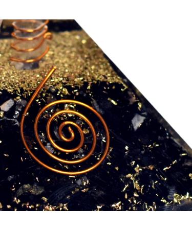 KACHVI Orgone Pyramid | Orgone Crystal Pyramid For Reiki Energy Healing Positive Vibrations Crystal Meditation Spiritual Gift Black Tourmaline Pyramid And Pendant for Mental Peace Multicolor - Buy Online on GoSupps.com