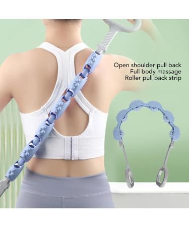Back Massager with Rollers & Rope - Blue | Relieve Muscle Tension & Removable Design - Buy Online on GoSupps.com