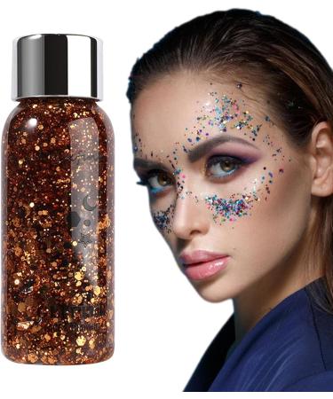  bellv Body Glitter Gel Coarse Glitter Body Removal Waterproof Long Lasting Face and Hair Holographic Cosmetic Accessories for Concert Festival . - Buy Online on GoSupps.com