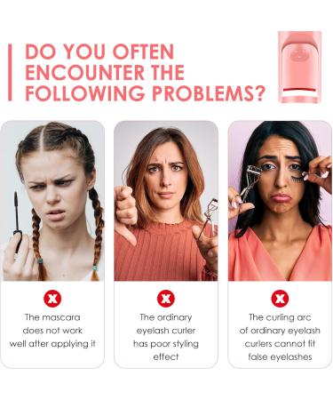 Buy Heated Eyelash Curlers | Rechargeable Electric Lash Curler with Flexible Silicone Pad for Natural Long-Lasting Curls - Pink - Buy Online on GoSupps.com