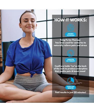CoolCura Wearable Stress Relief Device - Ice Therapy for Anxiety & Pain Relief - Neck Wrap for Headache & Mood Boost - Adjustable Band - Buy Online on GoSupps.com