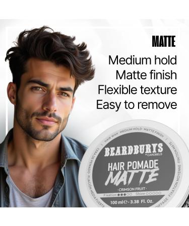 Beardburys Cire capillaire mate pour homme tenue moyenne pour un contr le sans perte de flexibilit Finition mate 100 ml Matte - Buy Online on GoSupps.com