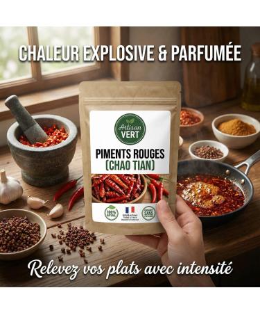 Piments Chao Tian S ch s 100 g Piment Chinois Saveur Intense Id al Cuisine Asiatique & Sichuan - Buy Online on GoSupps.com