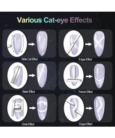 Buy Cat Eye Magnet for Nails - 4Pcs Mini Nail Polish Magnet Pens | DIY 3D Magnetic Nail Art Tool Set for Home Salon - Buy Online on GoSupps.com