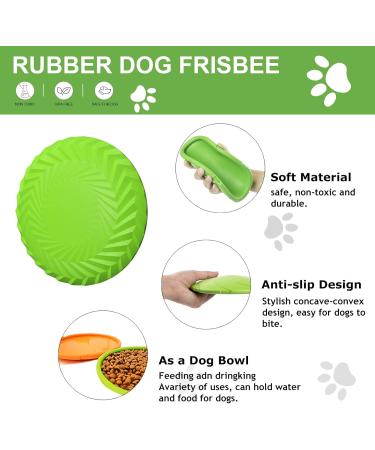 Hundefrisbee 18cm - Durable Rubber Dog Frisbee for Land & Water | Perfect for Training Catching & Playing (Green) - Buy Online on GoSupps.com