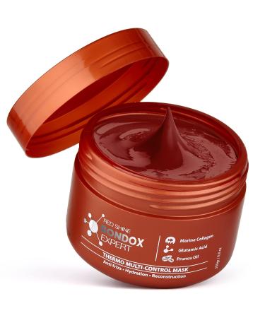 Red Shine Color BONDOX HAIR 8.8 oz - Depositing Mask - Marine Collagen and Almond Oil - Formaldehyde-Free - Repairs the Hair Elasticity and Flexibility  Softens  Moisturizers  Red Shine