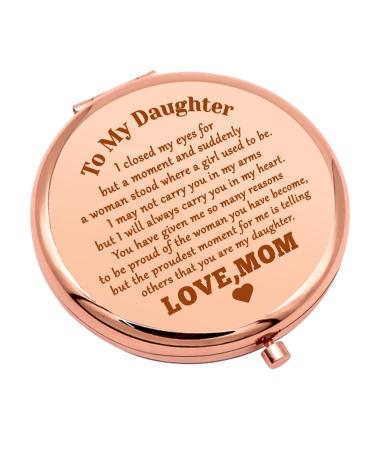 Daughter Gifts from Mom Birthday Gift for Daughter Compact Makeup Mirror for Girls Stepdaughter Inspirational Graduation Gifts Folding Makeup Mirror for Bonus Daughter Wedding Gifts for Daughter - Buy Online on GoSupps.com