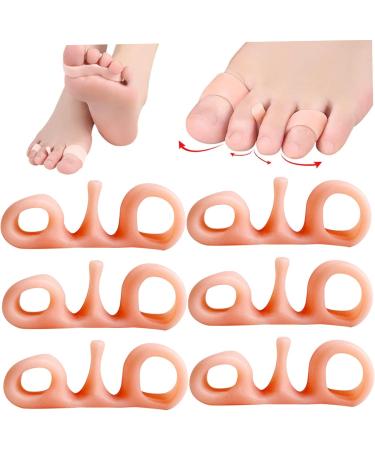 Toe Spacers - 3 Pairs Silicone Toe Spreaders for Men & Women | Elastic Breathable Pedicure & Corrector - Buy Online on GoSupps.com
