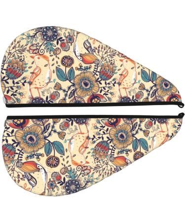 Hair Towel Wrap - Quick Drying Towel Turban with Button - Floral & Fantasy Design - Perfect for Fast Hair Drying - International Shipping Available - Buy Online on GoSupps.com
