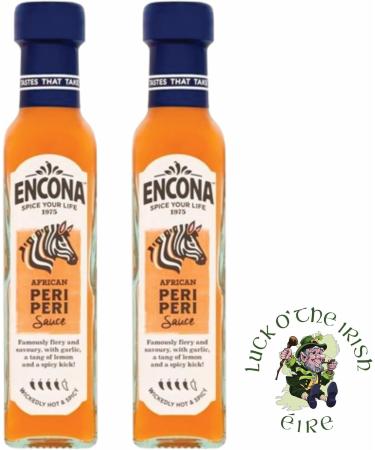 2 x Encona African Peri Peri Sauce 142ml + Luck Of The Irish Sticker - Buy Online on GoSupps.com