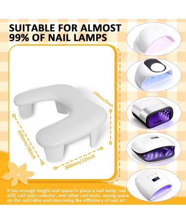 Arm Rest for Nails White U-shaped Nail Hand Rest PU Leather Manicure Hand Rest Stand Pillow Cushion - Buy Online on GoSupps.com