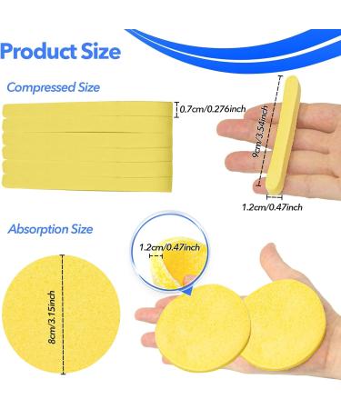 PRENICE 60 PCS Facial Sponges Compressed for Face Wash Reusable Makeup Remover Pads for Facial Cleansing & Exfoliating & Makeup Removal Professional Spa Sponges Disposable PVA Seaweed sponge (Yellow & Pink & Purple) - Buy Online on GoSupps.com