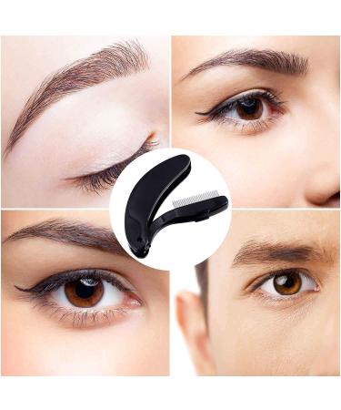 Folding Eyebrow Comb & Eyelash Separator Set - 3-Piece Steel Makeup Grooming Brush for Perfect Brows & Lashes - Buy Online on GoSupps.com