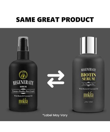Mokita Naturals Hair Growth Serum - Paraben-Free Biotin Serum for Men and Women - Supports Hair Growth on All Hair Types - 4oz - Buy Online on GoSupps.com