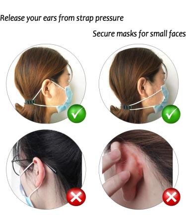 Greenf Face Mask Strap Extender Adjustable 10+2 Pcs - Black for Adults and Kids - Buy Online on GoSupps.com