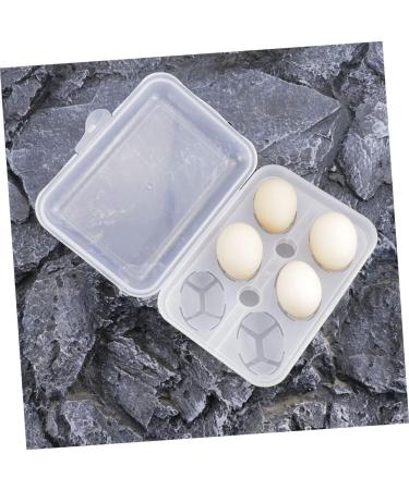 Mikikit Serving Tray Box Pressure-proof Egg Carton Desk Dispenser Egg Storage Case Fridge Egg Tray Household Travel Rack White 24X14CM - Buy Online on GoSupps.com