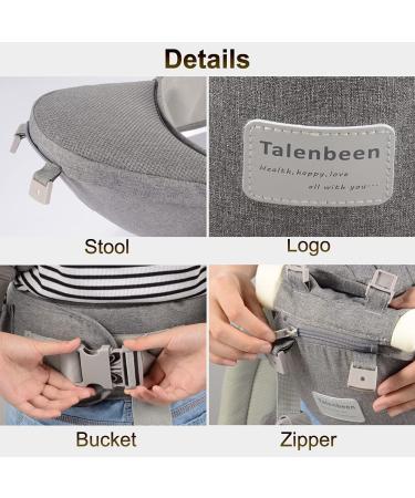 6-in-1 Baby Carrier with Hip Seat & Lumbar Support - Adjustable for Newborn to Toddler - Light Grey, 7-41 lbs - Ideal for All Seasons & Activities - Buy Online on GoSupps.com