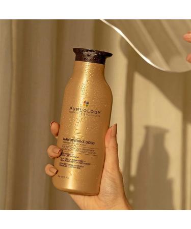 Pureology Nanoworks Gold Shampoo for Very Dry Color-Treated Hair | Renews Softness & Shine | Sulfate-Free & Vegan | 9.2 Fl Oz - Buy Online on GoSupps.com