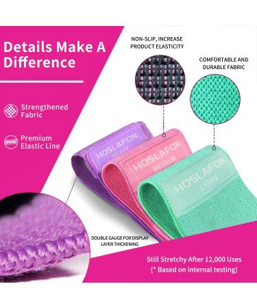 HOSLAFON Resistance Bands Set for Women - Elastic Exercise Loops for Booty Workouts, Pull Up Assistance, and Stretching Strap - Buy Online on GoSupps.com