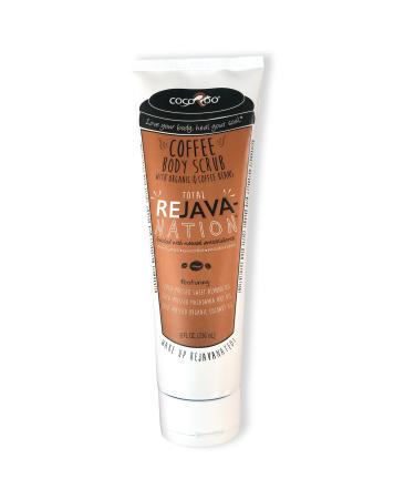 Total ReJAVAnation Premium Arabica Coffee Scrub with Sweet Almond Oil 8 oz Tube Targets Cellulite Dry Rough Skin Stretch Marks and More!